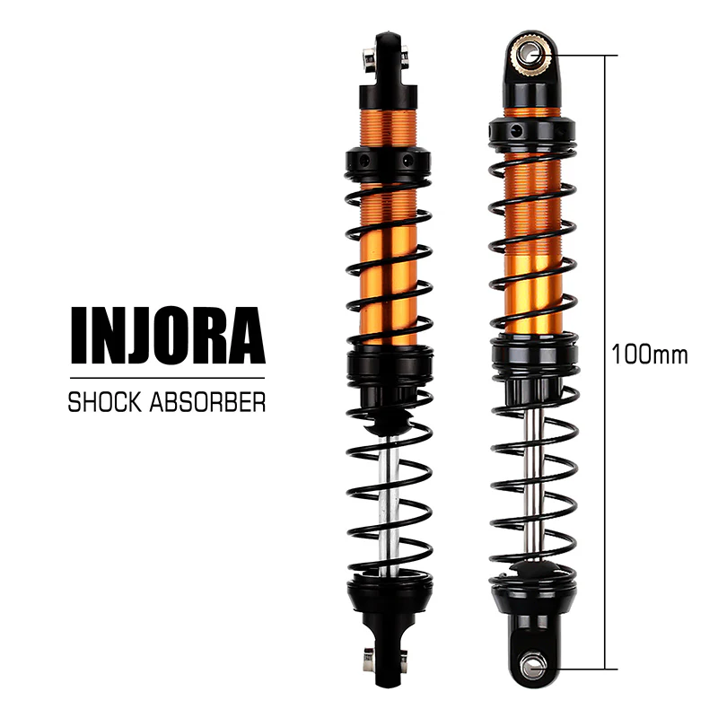 INJORA Aluminum 70-120mm Dual Stage Spring Shock Absorber Damper for 1/10 RC Crawler - Image 11