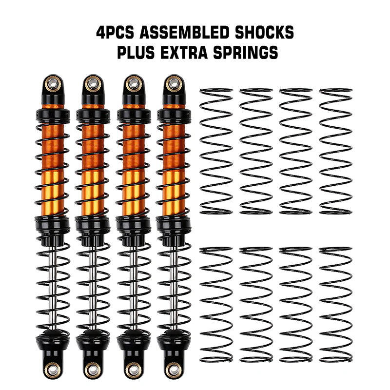 INJORA Aluminum 70-120mm Dual Stage Spring Shock Absorber Damper for 1/10 RC Crawler - Image 31