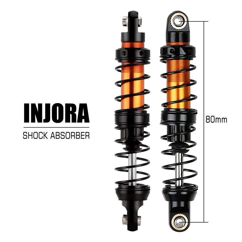 INJORA Aluminum 70-120mm Dual Stage Spring Shock Absorber Damper for 1/10 RC Crawler - Image 5