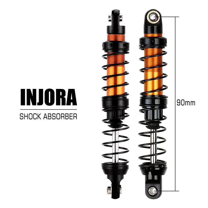 INJORA Aluminum 70-120mm Dual Stage Spring Shock Absorber Damper for 1/10 RC Crawler - Image 8