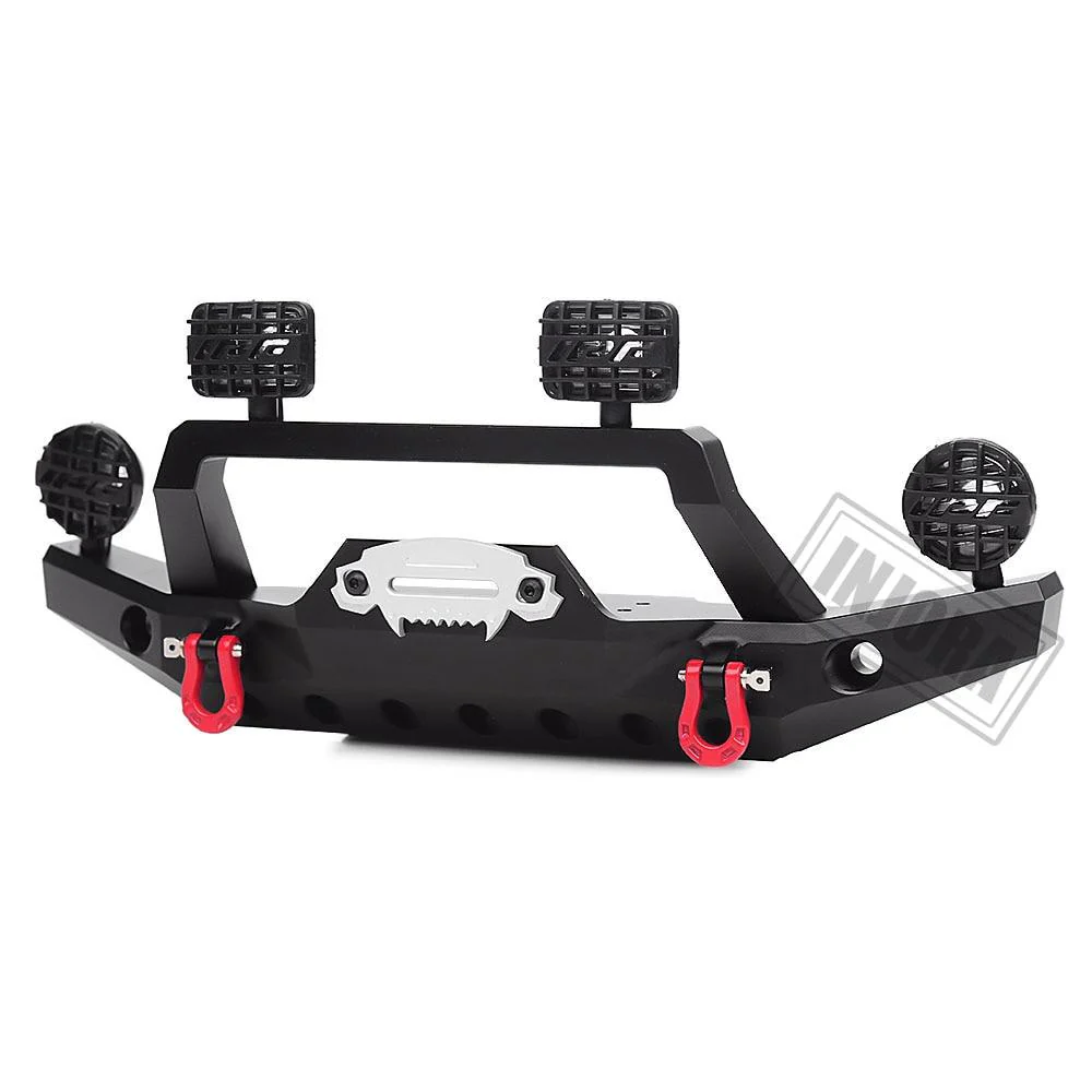 INJORA Metal Front Bumper with LED Light for Traxxas TRX-4 Sport 82024-4 - Image 6