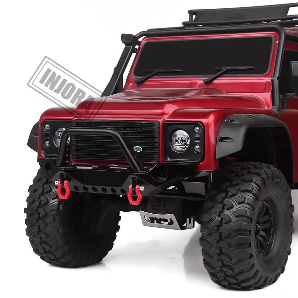 INJORA Metal Front Bumper with LED Lights for SCX10 II TRX4 - Image 8