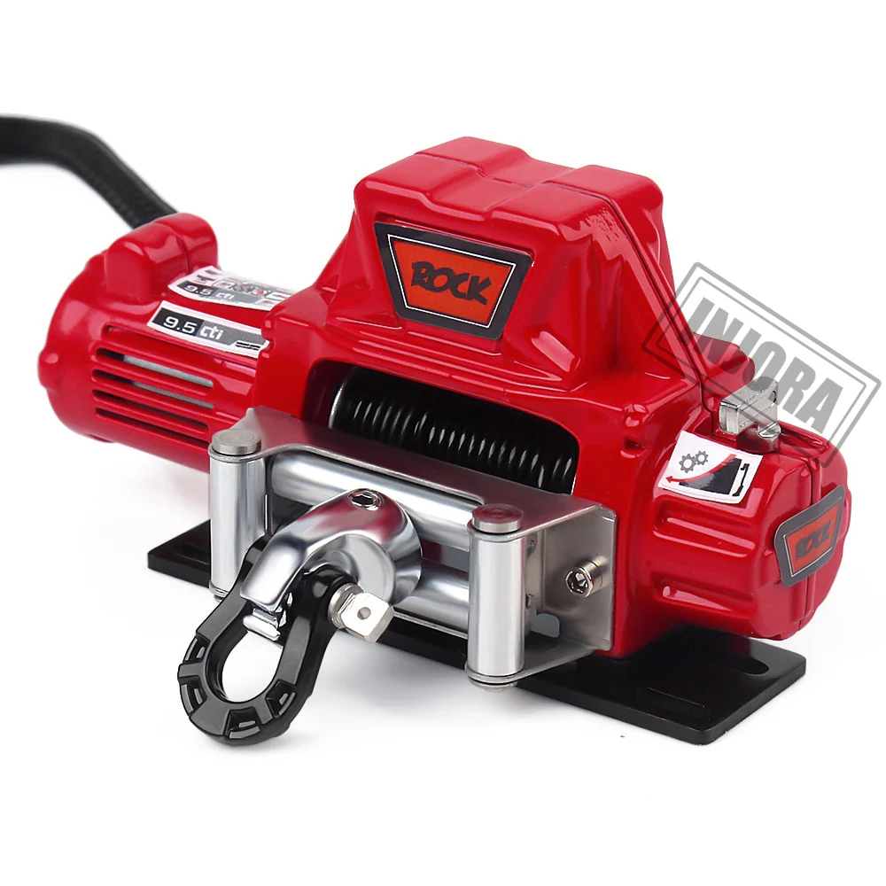 INJORA Metal Steel Wire Automatic Simulated Winch for 1/10 RC Crawler - Image 3