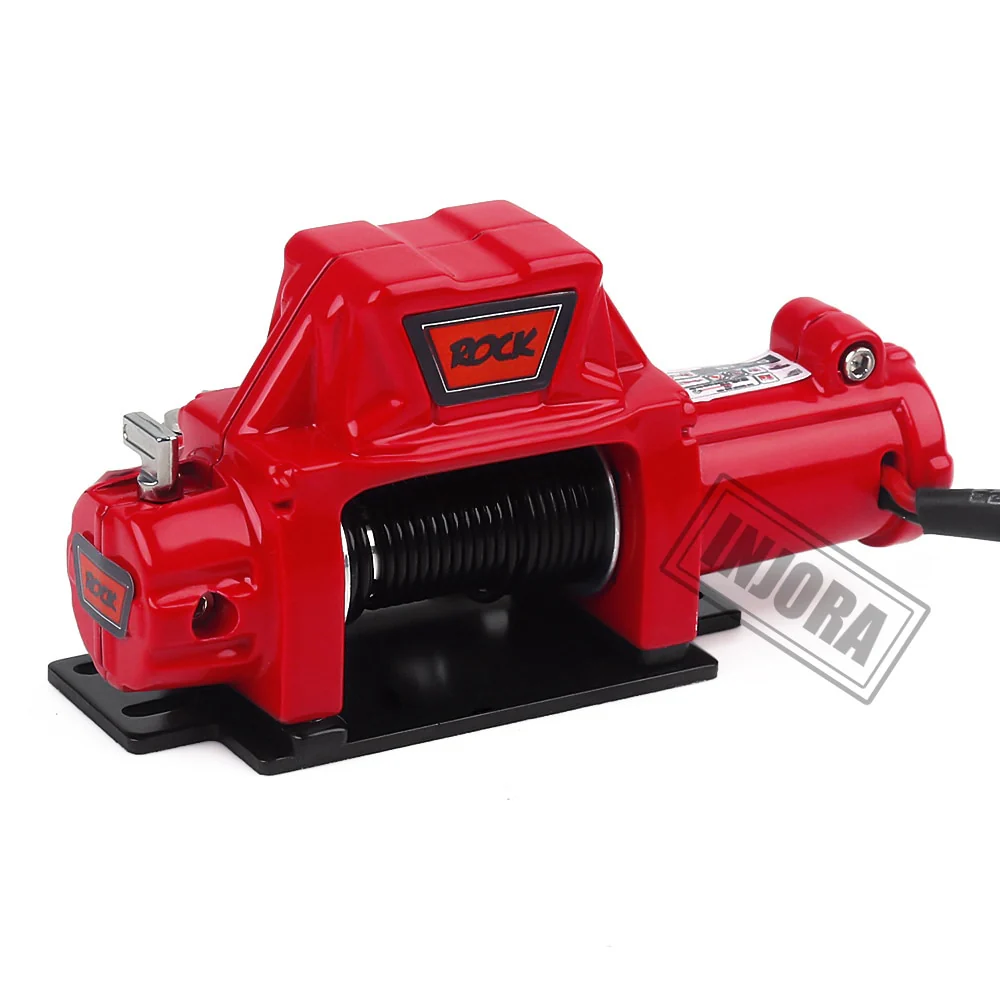 INJORA Metal Steel Wire Automatic Simulated Winch for 1/10 RC Crawler - Image 4