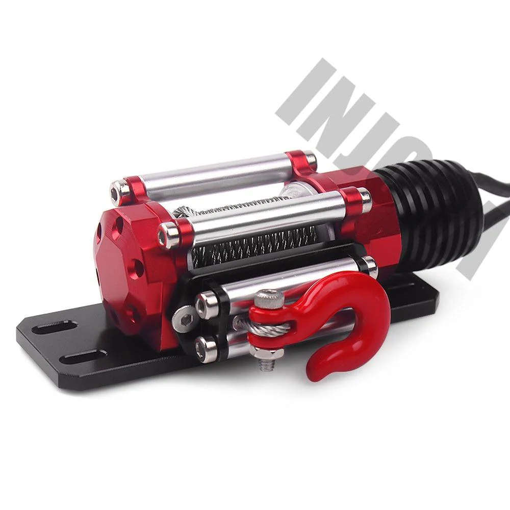 INJORA Metal Steel Wired Automatic Simulated Winch for 1/10 RC Crawler - Image 4