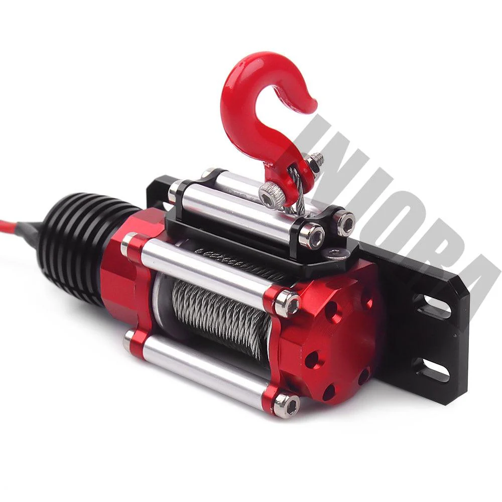 INJORA Metal Steel Wired Automatic Simulated Winch for 1/10 RC Crawler - Image 5