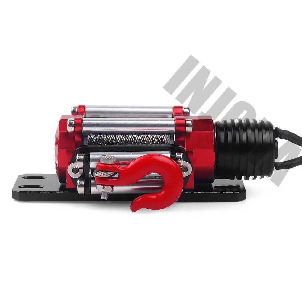 INJORA Metal Steel Wired Automatic Simulated Winch for 1/10 RC Crawler - Image 6