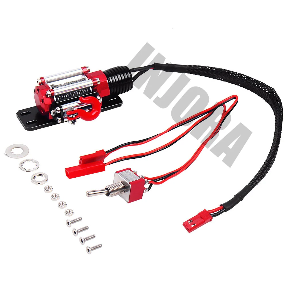 INJORA Metal Winch with Wireless Remote Controller for 1/10 RC Crawler - Image 4