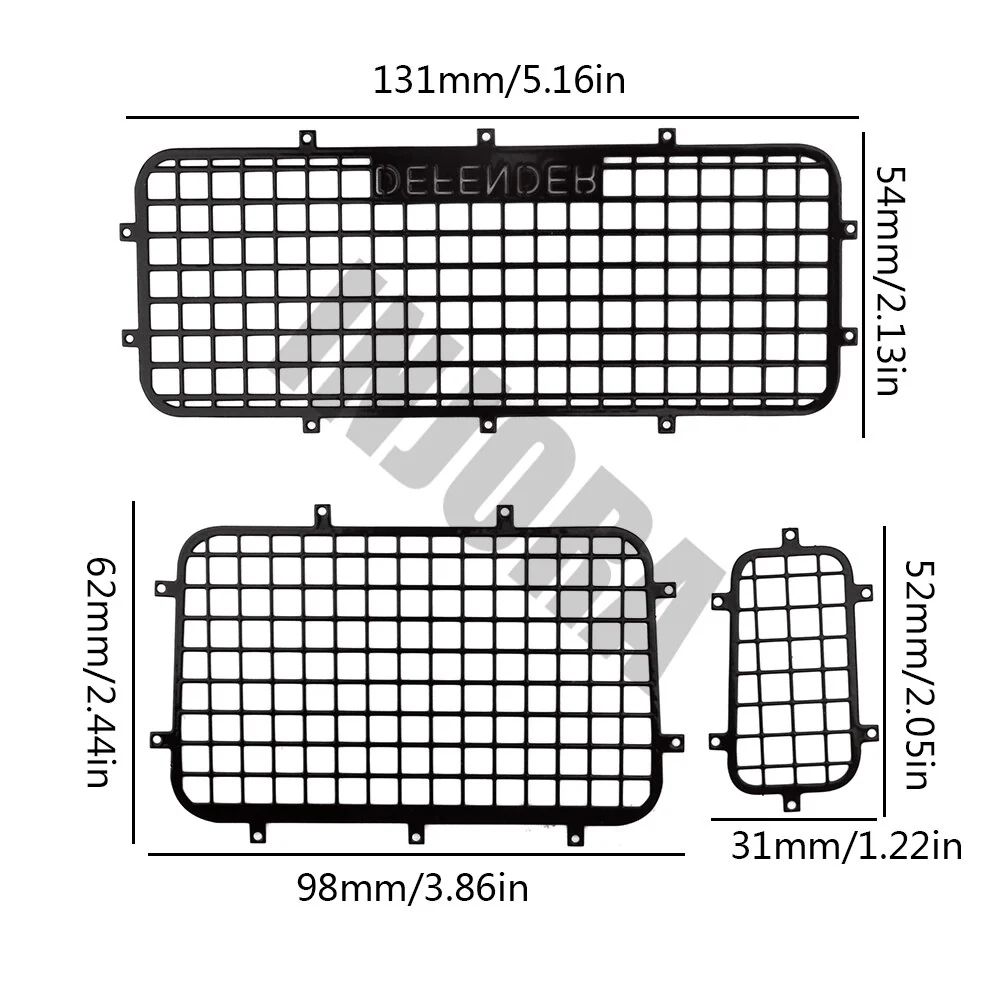 INJORA Metal Window Mesh Protective Net for Traxxas TRX-4 - Image 3