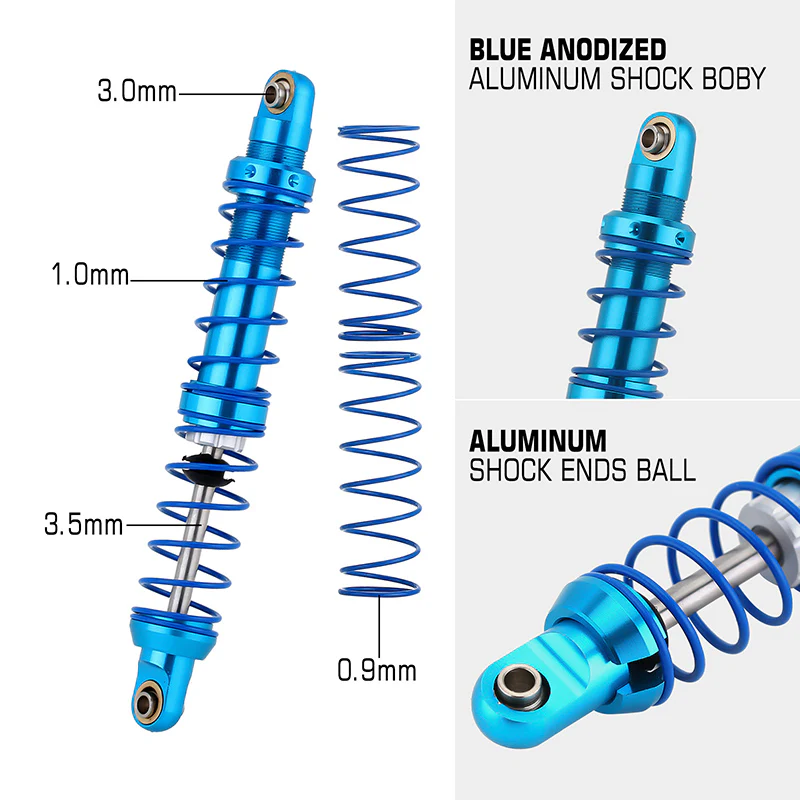 INJORA Oil Adjustable 70-120mm Metal Shock Absorber Damper for 1/10 RC Crawler - Image 13