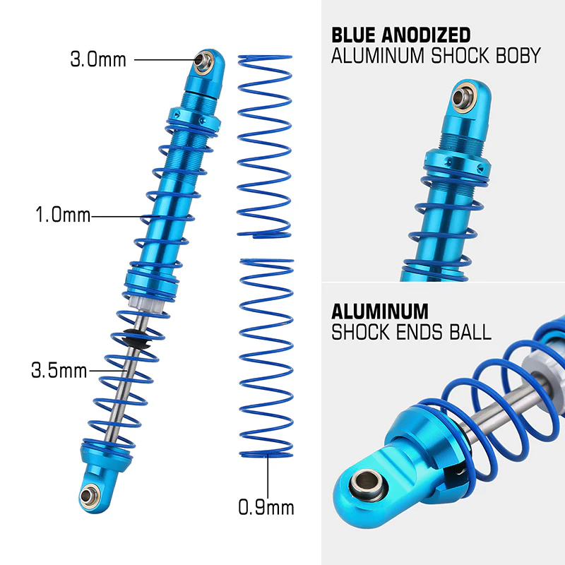 INJORA Oil Adjustable 70-120mm Metal Shock Absorber Damper for 1/10 RC Crawler - Image 19