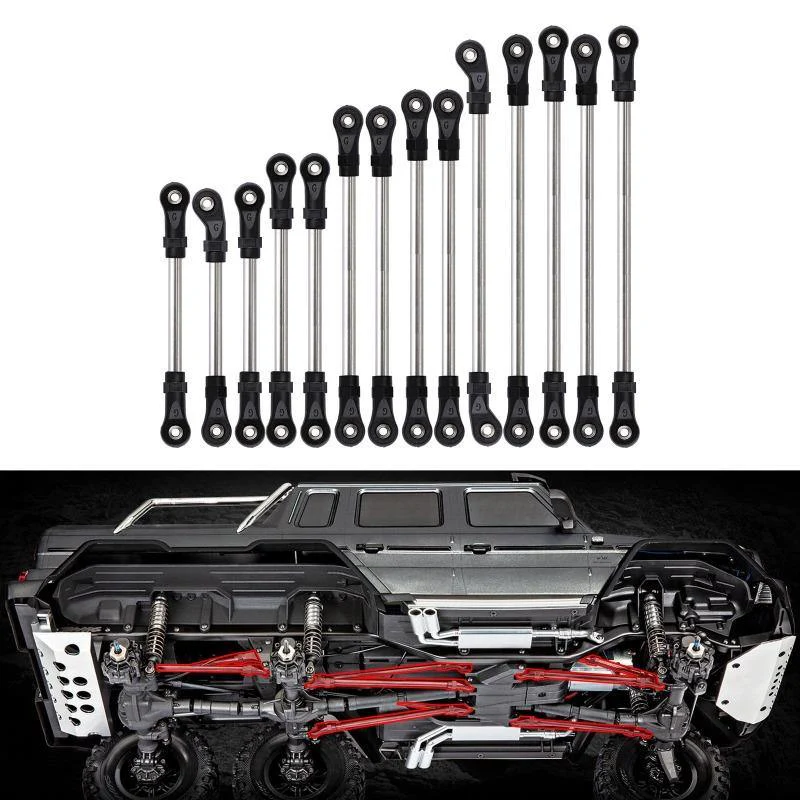INJORA Stainless Steel Links Plastic Rod End Unassembled Kit for Traxxas TRX-4 TRX-6 - Image 13