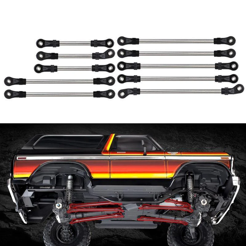 INJORA Stainless Steel Links Plastic Rod End Unassembled Kit for Traxxas TRX-4 TRX-6 - Image 3